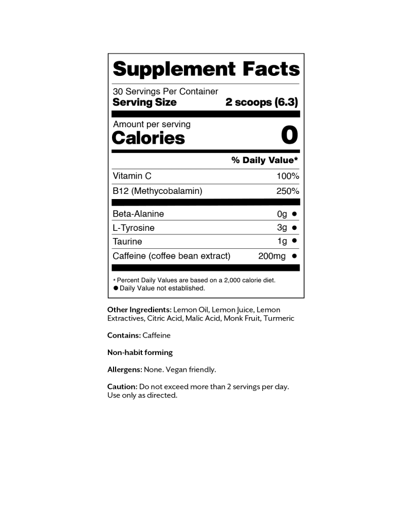 2 promix 6 67oz pre workout lemon tingle free packaging supplement facts