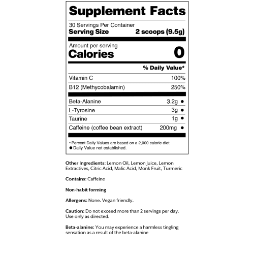 3 promix 10 05oz preworkout lemon packaging supplement facts