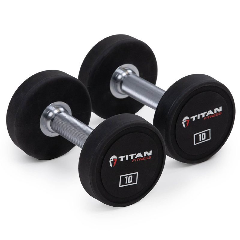 10 LB Pair Round Urethane Dumbbells