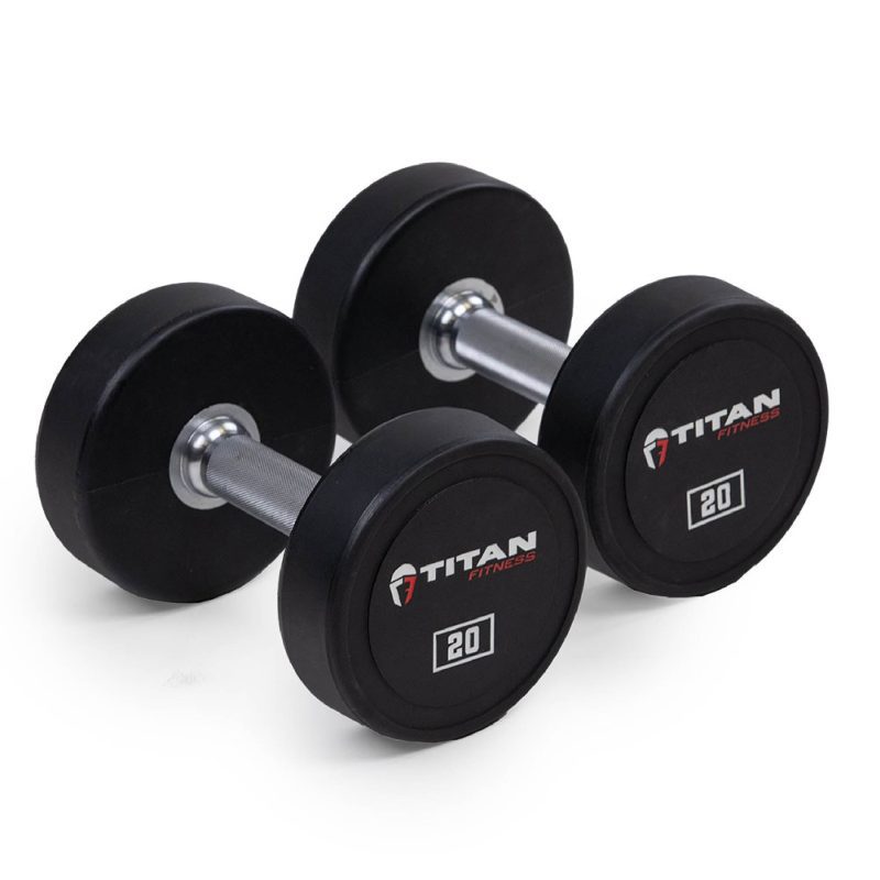 20 LB Pair Round Urethane Dumbbells