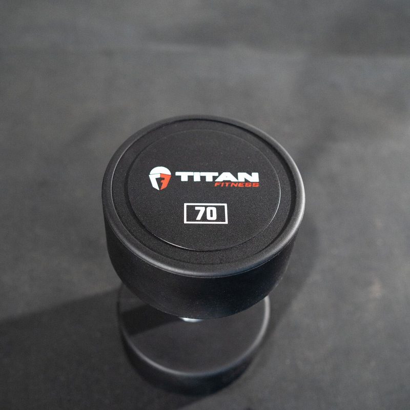 Scratch and Dent - Single 70 LB Round Urethane Dumbbell - FINAL SALE