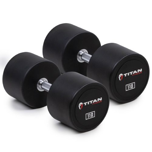 110 LB Pair Round Urethane Dumbbells