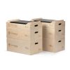 Stackable Wood Jerk Blocks with Silencer Pad