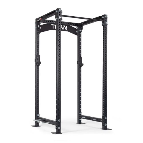 TITAN Series Power Rack | Black / Crossmember Nameplate / Sandwich J-Hooks