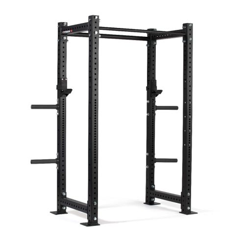 X-3 Series Bolt-Down Power Rack | Black / 4 Pack Weight Plate Holders