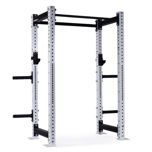 X-3 Series Bolt-Down Power Rack | White / 4 Pack Weight Plate Holders