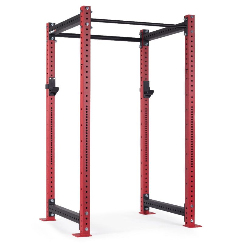 X-3 Series Bolt-Down Power Rack | Red / No Weight Plate Holders