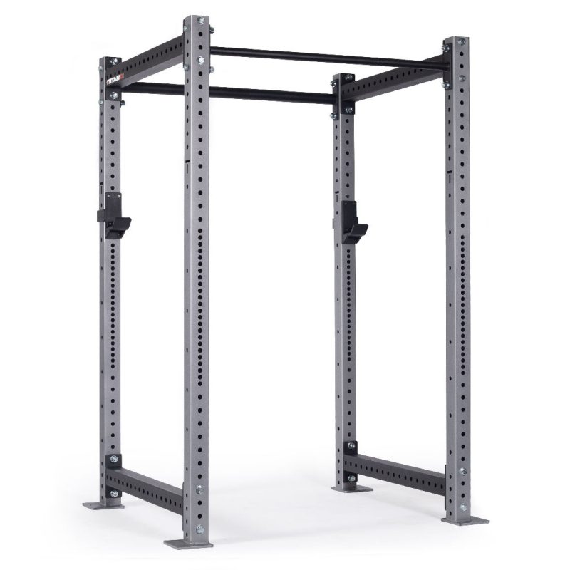 X-3 Series Bolt-Down Power Rack | Silver / No Weight Plate Holders