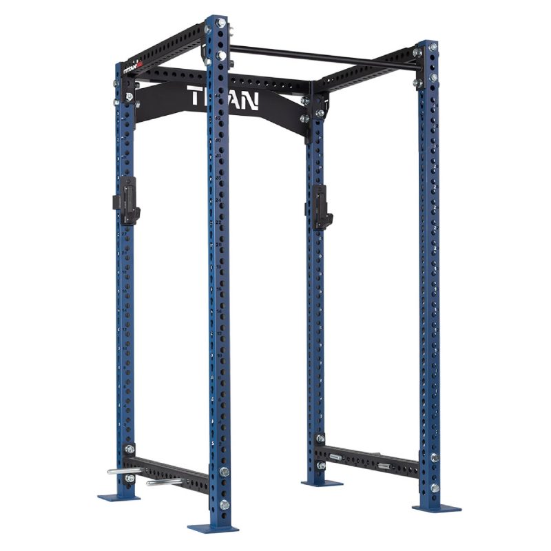 TITAN Series Power Rack | Navy / Crossmember Nameplate / Sandwich J-Hooks