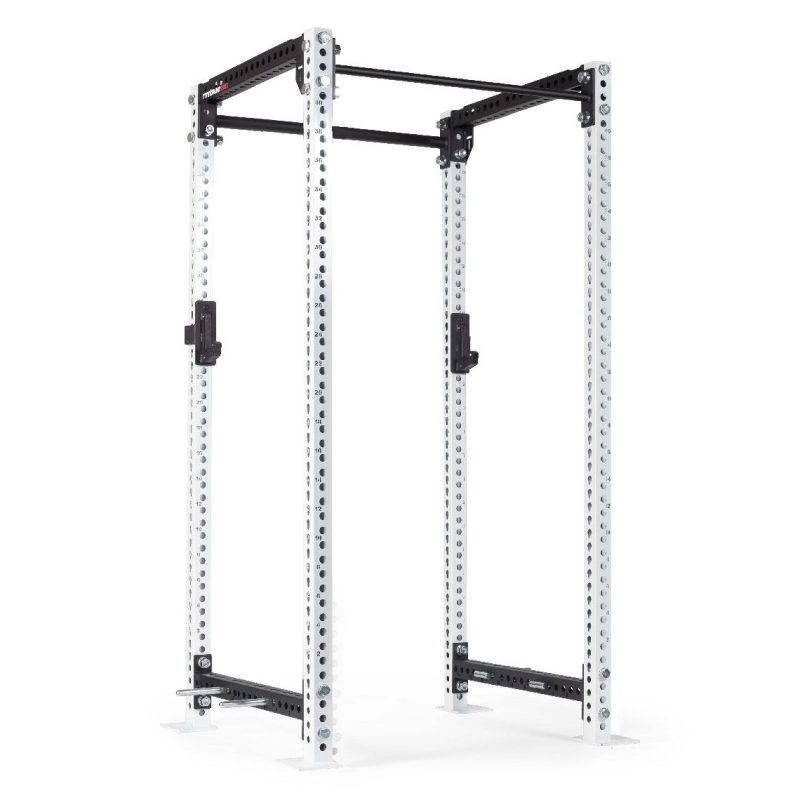 TITAN Series Power Rack | White / 2” Fat Pull-Up Bar / Sandwich J-Hooks