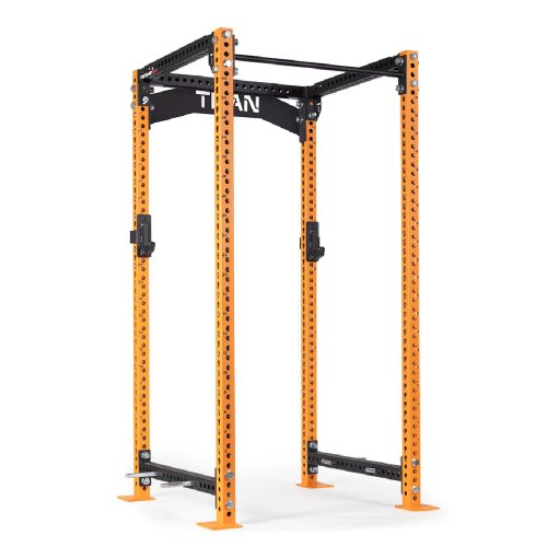 TITAN Series Power Rack | Orange / Crossmember Nameplate / Sandwich J-Hooks