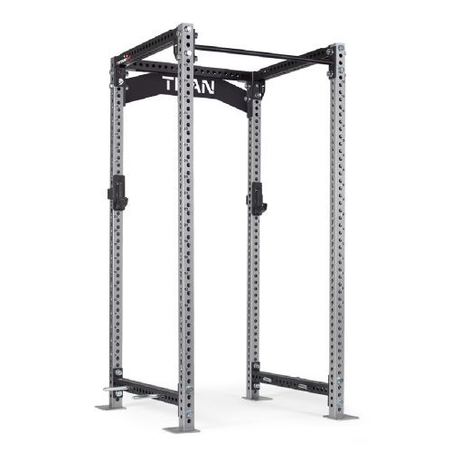 TITAN Series Power Rack | Silver / Crossmember Nameplate / Sandwich J-Hooks