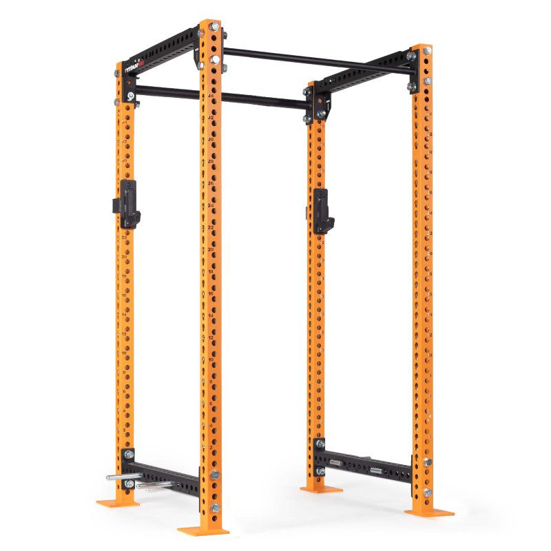 TITAN Series Power Rack | Orange / 2” Fat Pull-Up Bar / No J-Hooks