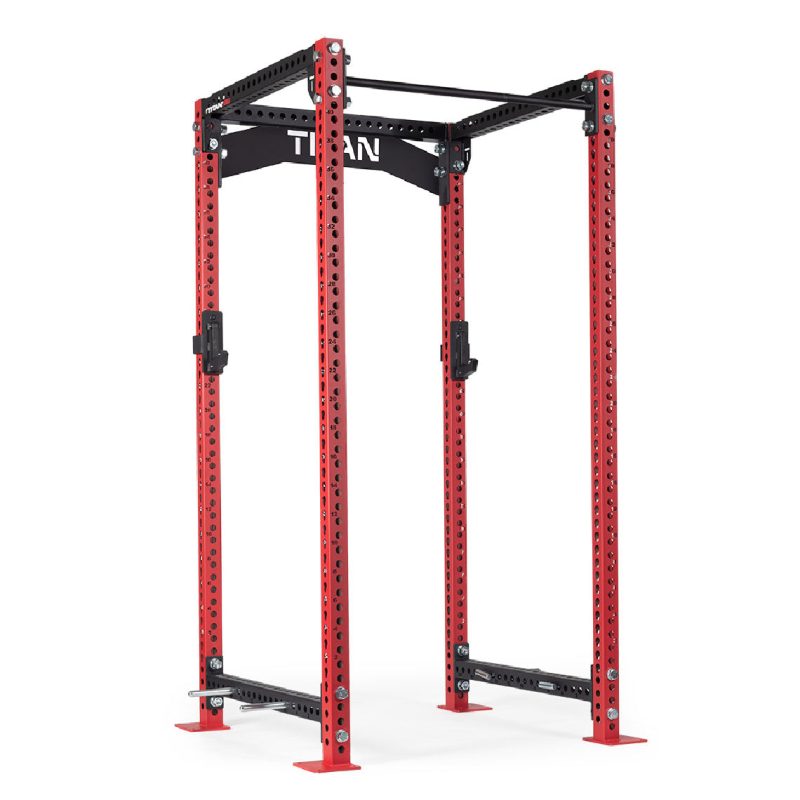 TITAN Series Power Rack | Red / Crossmember Nameplate / No J-Hooks