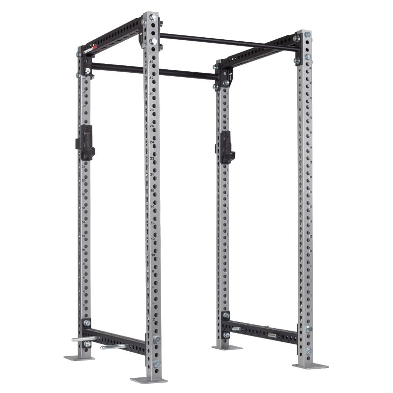 TITAN Series Power Rack | Silver / 2” Fat Pull-Up Bar / No J-Hooks