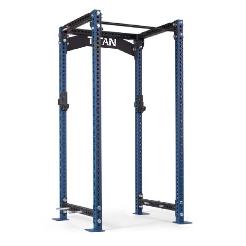 TITAN Series Power Rack | Navy / Crossmember Nameplate / Roller J-Hooks