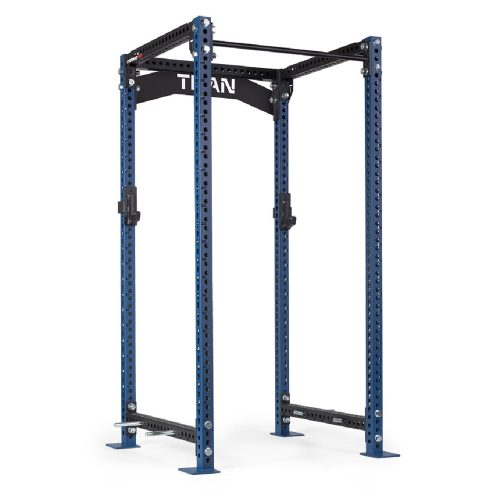 TITAN Series Power Rack | Navy / Crossmember Nameplate / Roller J-Hooks