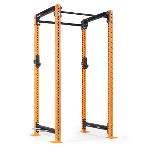 TITAN Series Power Rack | Orange / 2” Fat Pull-Up Bar / Roller J-Hooks