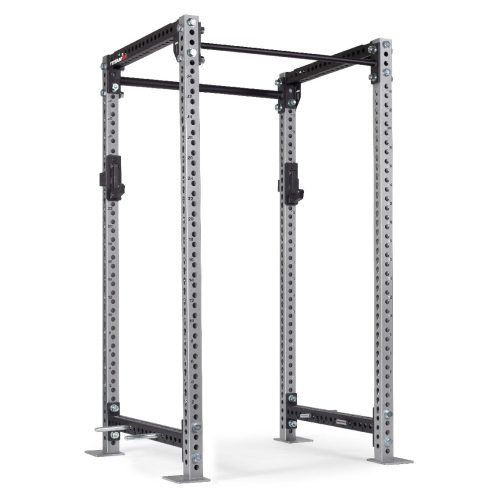 TITAN Series Power Rack | Silver / 2” Fat Pull-Up Bar / Roller J-Hooks