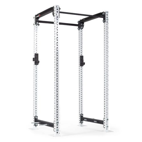 TITAN Series Power Rack | White / 2” Fat Pull-Up Bar / Roller J-Hooks