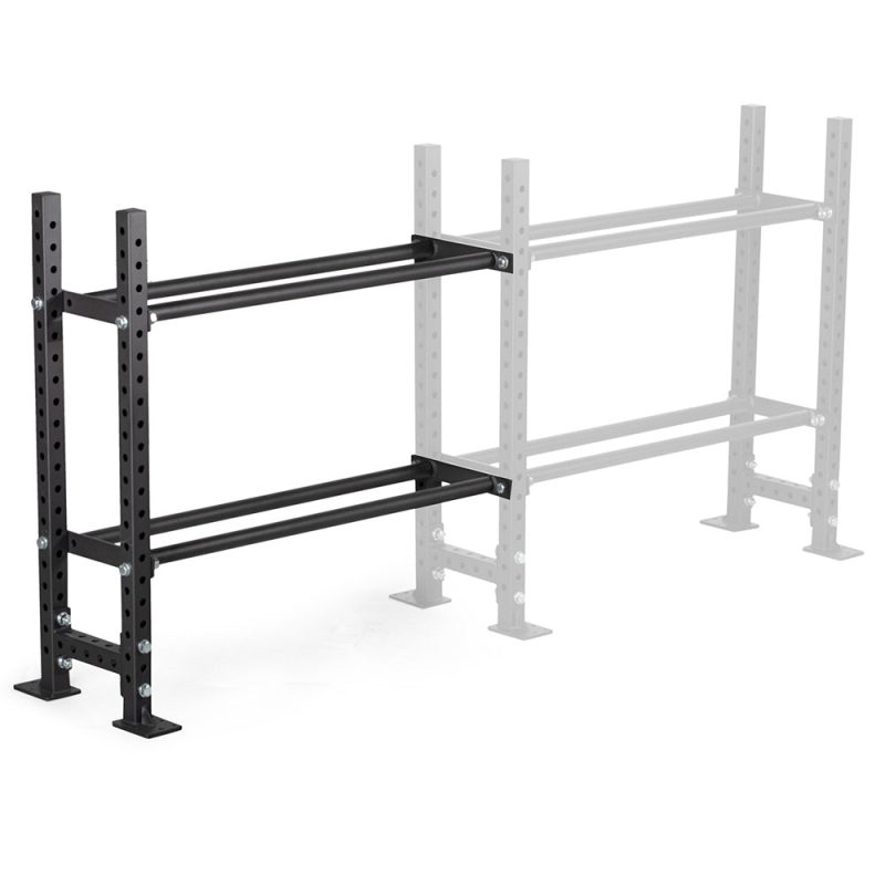 Elite Series Add-On Mass Storage System with Bumper & Medicine Ball Shelves | 2 Tier 45.5" / 42"