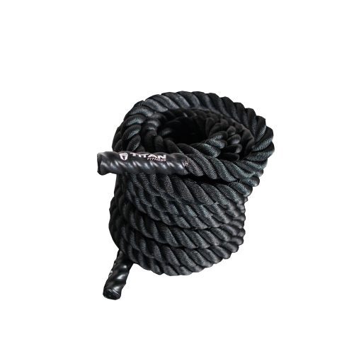 Scratch and Dent - 30' x 1.5" Battle Rope Black Poly Dacron - FINAL SALE