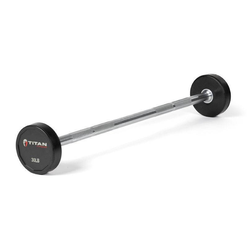 Scratch and Dent - Rubber Fixed Barbell | Straight | 30 LB - FINAL SALE