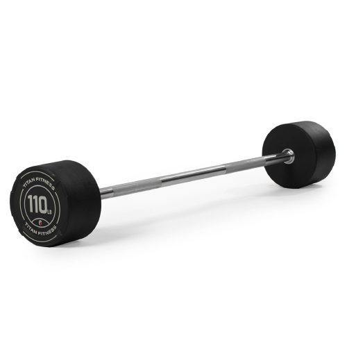 110 LB Straight Fixed Rubber Barbell