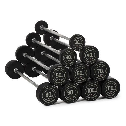 Straight Fixed Rubber Barbells