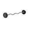 30 LB EZ Curl Fixed Rubber Barbell