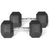 25 LB Rubber Hex Dumbbells