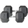 95 LB Rubber Hex Dumbbells