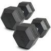 100 LB Rubber Hex Dumbbells