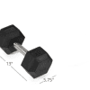 SCRATCH AND DENT - 30 LB Straight Stainless Steel Hex Dumbbell - Single - FINAL SALE