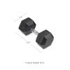 Scratch and Dent, Single 40 lb Black Rubber Coated Hex Dumbbell