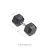 Scratch and Dent, Single 45 lb Black Rubber Coated Hex Dumbbell