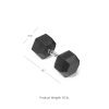 Scratch and Dent - Single 55 lb Black Rubber Coated Hex Dumbbell - FINAL SALE