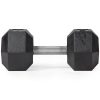 45 LB Straight Stainless Steel Hex Dumbbells