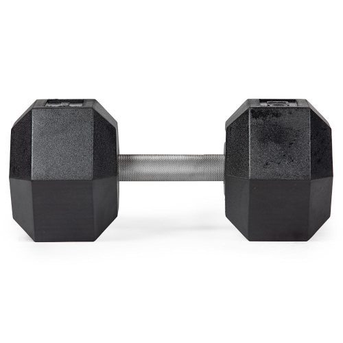 60 LB Straight Stainless Steel Hex Dumbbells