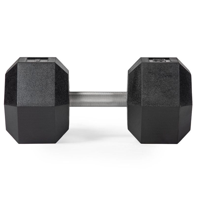 Scratch and Dent - 75 LB Straight Stainless Steel Hex Dumbbell - Single - FINAL SALE