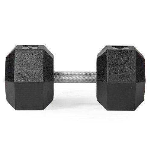 80 LB Straight Stainless Steel Hex Dumbbells