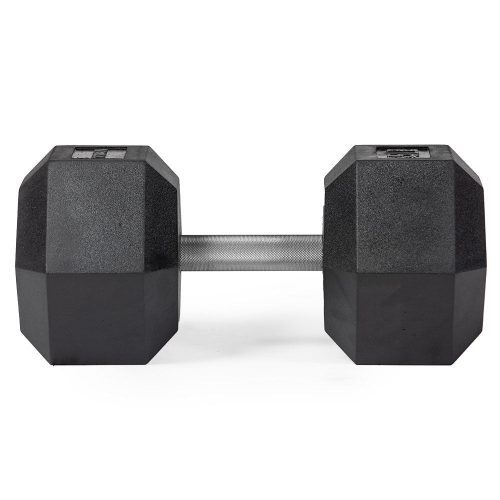 85 LB Straight Stainless Steel Hex Dumbbells