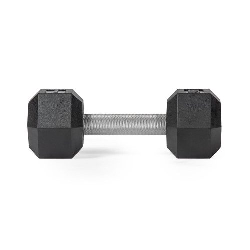 15 LB Straight Stainless Steel Hex Dumbbells