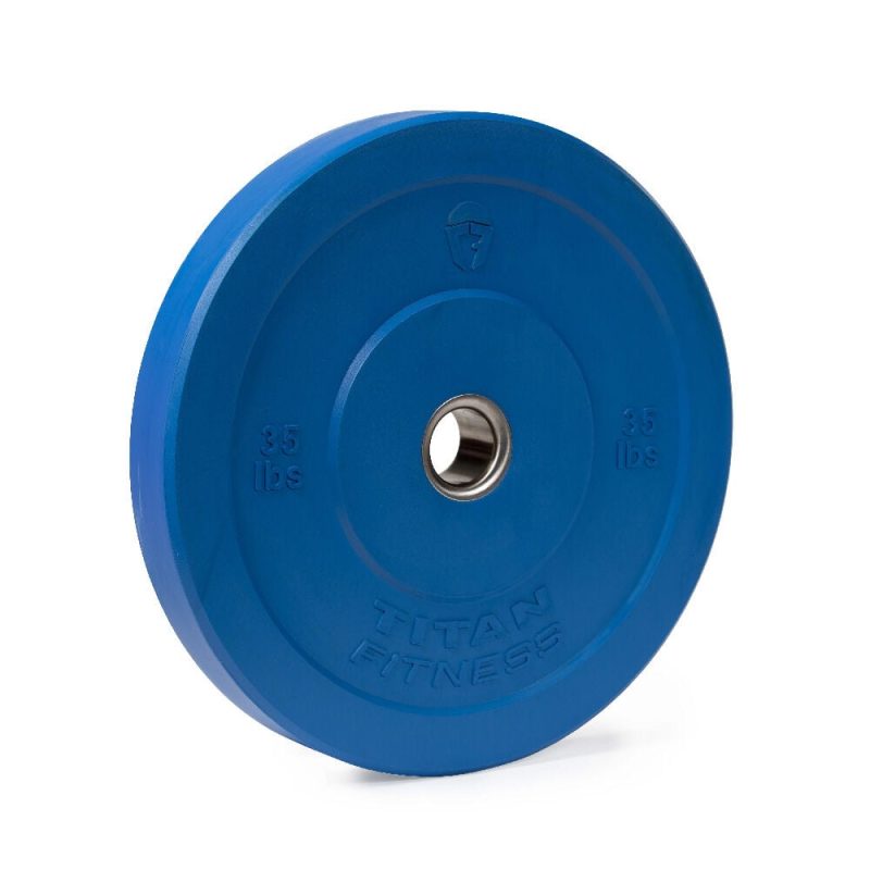 Scratch and Dent - Olympic Rubber Bumper Plates | Color | 35 LB Single - FINAL SALE