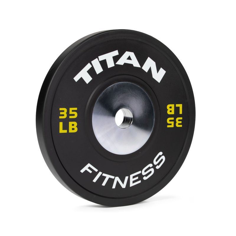 Scratch and Dent - Elite Black Bumper Plate – 35 lb. Single - FINAL SALE