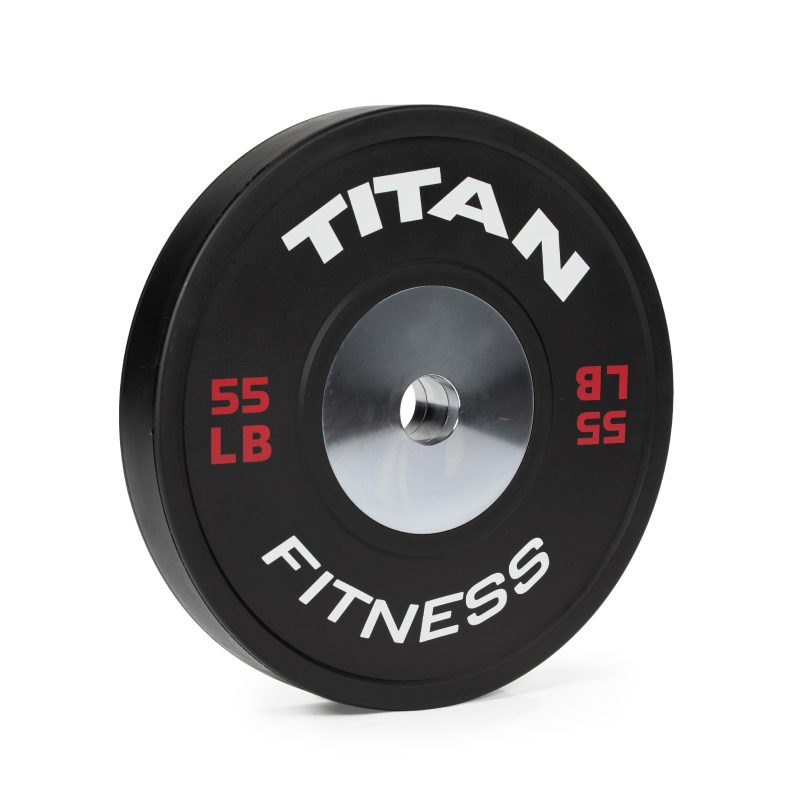 Scratch and Dent - 55 LB Single Elite Black Bumper Plate - FINAL SALE