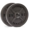 Scratch and Dent - Cast Iron Olympic Weight Plates | 25 LB Pair - FINAL SALE