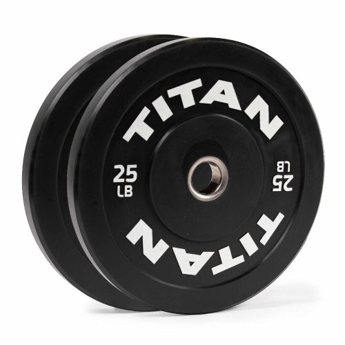 SCRATCH AND DENT - 25 LB Pair Economy Black Bumper Plates - FINAL SALE