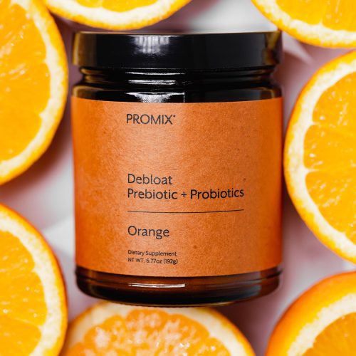 promix debloat probiotic and prebiotic 30svg jar florida orange 6