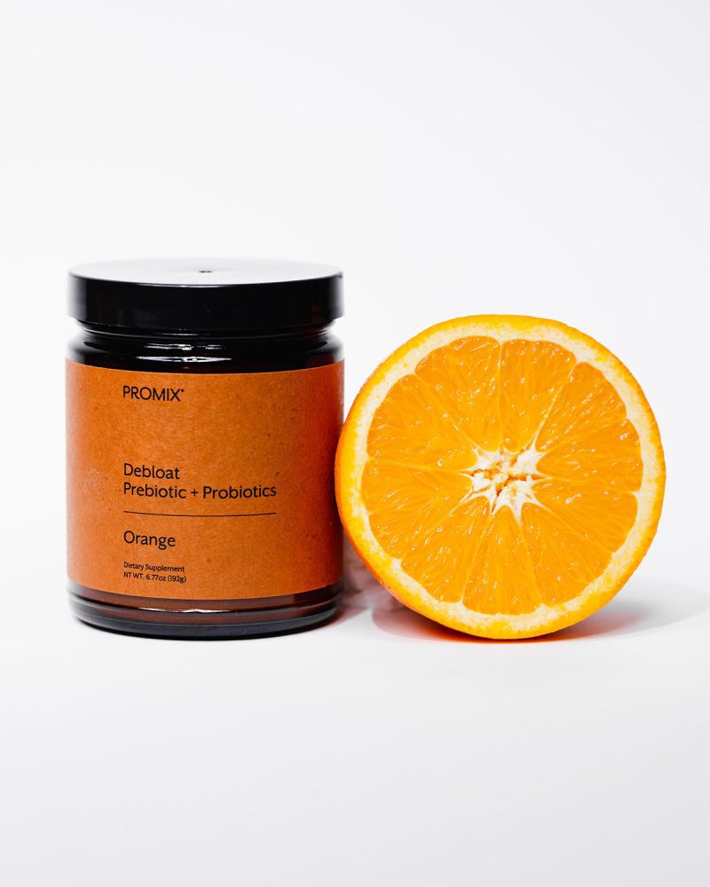 promix debloat probiotic and prebiotic 30svg jar florida orange 7